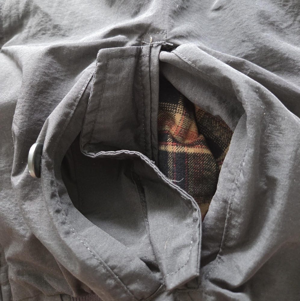 Covington Harrington Plaid Lined Zip Up Bomber Jacket Men XL Black Vintage Retro - Picture 13 of 13